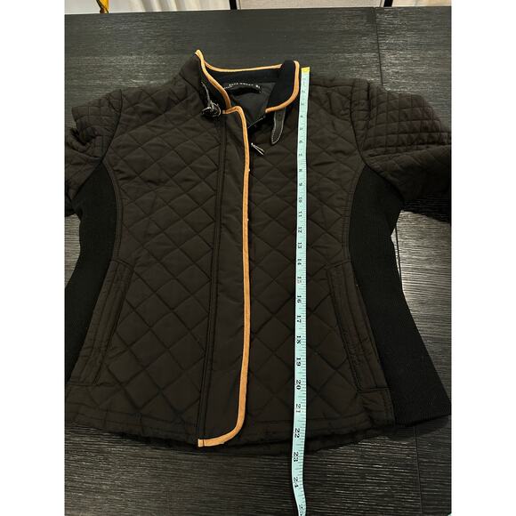 Zara Women’s Quilted Black Riding Jacket size Small/Medium - Picture 9 of 11